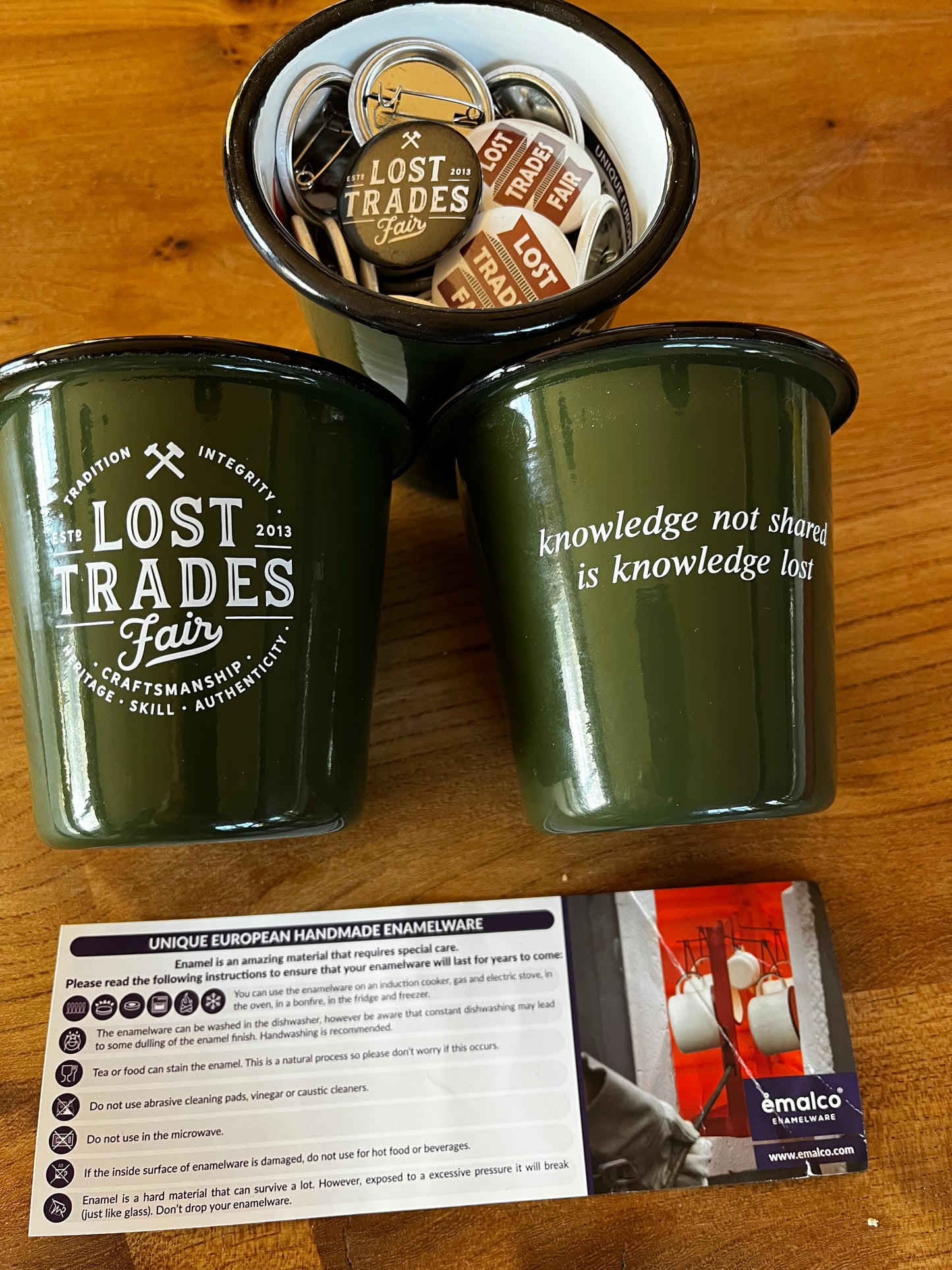 Lost Trades Enamel Mug - Made in Europe